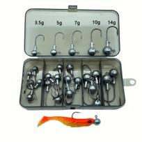 Barbed Jig kabliukai su švinu 25vnt
