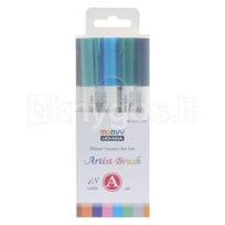 Flomasteriai teptukiniu galiuku MARVY „Artist Brush“, 18 vnt.