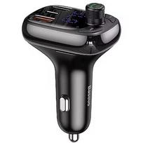Baseus S-13 Bluetooth FM / MP3 Transmitter Car Charger 2x USB 5A + PD Type-C Black CCMT000101
