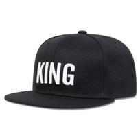 Children KING Embroidery Baseball Hat Fashion Sunscreen Snapback Cap Boys and Girls Street Hip-hop Hats Sports Caps juoda/auksas