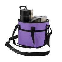 Size 4-Compartment Drink Bag with Adjustable Strap Multiple Tumbler Carrier Caddy Outdoor violetinė