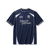 Anta Fan Zhendong serijos raidžių ir dryžuotas trumpomis rankovėmis T-shirt Unisex Viršutiniai drabužiai 172628107R-2 XS blue