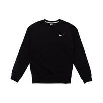 Nike Sportswear Vyriškas pagrindinis vilnos megztinis su apvalia apykakle Juodas įprasto kirpimo minkštas vilnos kasdienis sportinis drabužis 916609-010 S black