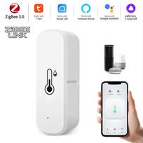 Tuya Zigbee 3.0 Temperatūros ir drėgmės jutiklis Išmanusis namas Patalpų termometras higrometras Stebėjimas APP Nuotolinis darbas su Alexa Zigbee 3.0