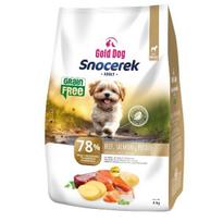 GOLD DOG Snocerek Grain Free Small breeds jautiena ir lašiša, bulvė – sausas maistas šunims – 4kg