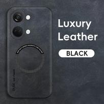 Magnetinis Retro Odinis Minkštas Dėklas OnePlus Nord 3 Nord3 5G Belaidžio Įkrovimo Telefono Dėklas Dangtelis For OnePlus Nord 3 juoda