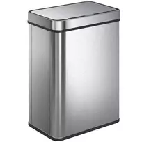50 L Sensorinė šiukšliadėžė, automatinis dangtis, nerūdijantis plienas, universali, sidabro spalvos
