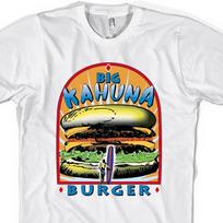 Big Kahuna Burger Marškinėliai - 90-ųjų Retro Filmo Marškinėliai, quentin tarantino marškinėliai, kultinis klasikos marškinėliai, royale su sūriu S balta