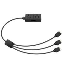 5V to 12V RGB Converter Adapter with 3 Way Splitter for ARGB Devices Compatible with Motherboard Control juoda