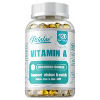 Pslalae Vitamin A Complex Softgels: Maintain healthy vision, overall health, vegan, non-GMO. 120