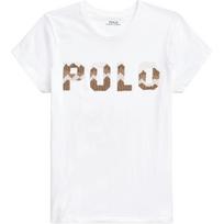 Polo Ralph Lauren Ss25 Letter Beaded Logo Cotton Short Sleeve T-Shirt Classic Edition Women tops 211827665-001 XS