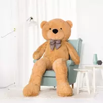 Teddyway Popo Didelis Pliušinis Meškiukas Meškinas, Minkštas Žaislas, 220 Cm, Šviesiai Rudas