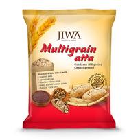 Kvietiniai daug grūdų miltai (1 kg), Daugiavaisių miltų Atta, Jiwa Healthy by Nature