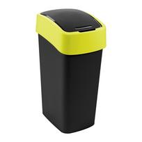 Geltonos spalvos/juodos spalvos iš plastiko šiukšliadėžė rūšiavimui 45 l Flip Bin – Curver