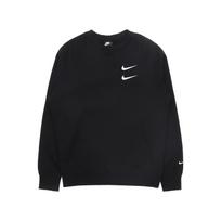 Nike Sportswear Vyriškas dvigubo Swoosh vilnos džemperis su apvalia apykakle Juodas Standartinio kirpimo DD5079-010 S