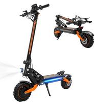 iScooter W12 Suaugusiųjų Elektrinis Motoroleris Dvigubi Varikliai 1500W*2 Galingas Variklis 52V25AH Baterija 11 colių Visureigio Padangos Visureigis Sulankstomas E-Motoroleris juoda