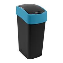 Juodos spalvos/mėlynos spalvos iš plastiko šiukšliadėžė rūšiavimui 45 l Flip Bin – Curver