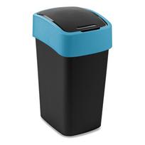 Juodos spalvos/mėlynos spalvos iš plastiko šiukšliadėžė rūšiavimui 25 l Flip Bin – Curver