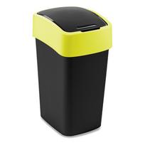 Geltonos spalvos/juodos spalvos iš plastiko šiukšliadėžė rūšiavimui 25 l Flip Bin – Curver