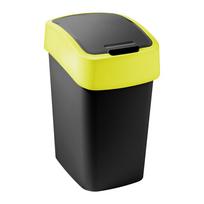 Geltonos spalvos/juodos spalvos iš plastiko šiukšliadėžė rūšiavimui 9 l Flip Bin – Curver
