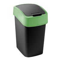 Žalios spalvos/juodos spalvos iš plastiko šiukšliadėžė rūšiavimui 9 l Flip Bin – Curver