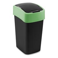 Žalios spalvos/juodos spalvos iš plastiko šiukšliadėžė rūšiavimui 25 l Flip Bin – Curver