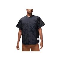Jordan Flight Heritage Solid Color Round Neck Snap Short Sleeve Vest Unisex Vests Black FN4601-045 L