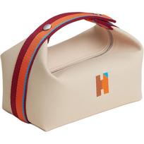 Hermes Bride-A-Brac 21 Sidabro Sagtis Medvilninis Kelioninis Laikymo Maišelis Moteriški Krepšiai Grynai Baltas H104346M01 01 Blanc Pure White