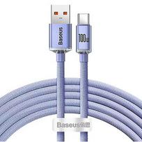 Baseus Crystal Shine USB-A to USB-C Cable, 100W, 2m CAJY000505