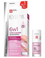 Nagų kondicionierius Eveline Cosmetics Nail Therapy Prof. 6in1 Care&Colour Pink Pearl, 5ml
