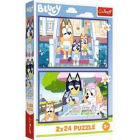 Trefl: Linksmasis Bluey - 2 x 24 dalių dėlionė