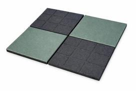 Guminė saugos plytelė KBT 50×50×2,5cm 4 vnt., žalias