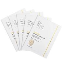 BOM Peptide Power Gold Ampoule Mask - lakštinių veido kaukių rinkinys su peptidais ir auksu (5 vnt.)