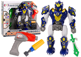 Žaislinis robotas Lean Toys Detachable, 24 cm, mėlyna sp./balta sp.