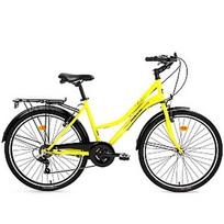 Miesto dviratis Bisan Smile Yellow/Black (ratų dydis: 26", rėmo dydis: 17")