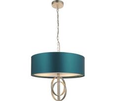 Endon 95224 - Pakabinama liustra ant grandinės, 3xE27/10W/230V, Ø 60 cm, mėlyna/pilka