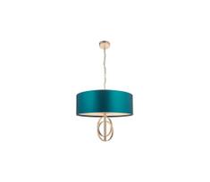 Endon 95223 - Liustra ant grandinės 5xE27/10W/230V Ø 70 cm mėlyna/pilka