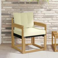 Lauko sofa Kietasis akacijos medis ir Textilene Balta