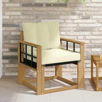 Lauko sofa Kietasis akacijos medis ir Textilene Balta