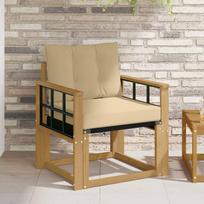 Lauko sofa Kietasis akacijos medis ir Textilene Balta