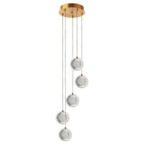 Šviestuvas lubų Light Prestige Brillant, LED, 3000 - 6000 °K, 5 x 28 W, skaidri sp./aukso sp.