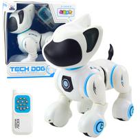 RC robotas šuo Lean Toys Tech, 23 cm, mėlyna sp./balta sp.