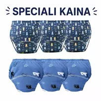 PupiStop mokomosios kelnaitės - atprastukės | 6 vnt rinkinys