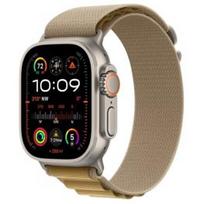 APPLE Watch Ultra 2 GPS + Cellular 49mm Natural Titanium Case with Tan Alpine Loop – L sportinis laikrodis MX4H3UL/A