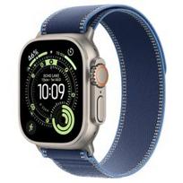 APPLE Watch Ultra 3 GPS + Cellular 49mm Natural Titanium Case / Blue/Bright Blue Trail Loop S/M sportinis laikrodis MEWR4ET/A