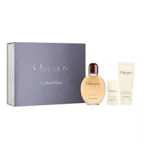 „Calvin Klein Obsession Men“ rinkinys: tualetinis vanduo 125 ml + dezodorantas 100 ml + dezodoranto lazdelė 75 g