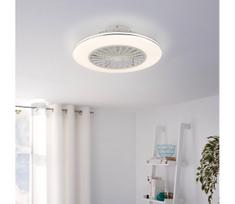 Eglo 35142 - LED dimeriuojamas lubinis ventiliatorius LOVISCA, 3x LED/12,6 W/230 V, Ø 55 cm, baltas + nuotolinio valdymo pultas