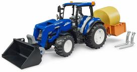Žaislinis traktorius Bruder New Holland T5.120, mėlyna sp.