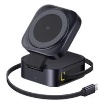 Automobilinis belaidis įkroviklis - laikiklis Baseus PicoGo, Wireless, 6.9 cm, juoda sp., 15 W