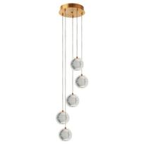 Šviestuvas lubų Light Prestige Brillant, LED, 3000 - 6000 °K, 5 x 28 W, skaidri sp./aukso sp.